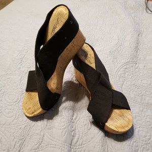 Lucky Brand "Miller 2" Cork Wedges 10